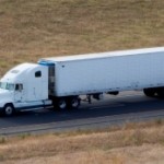 Truck on open road