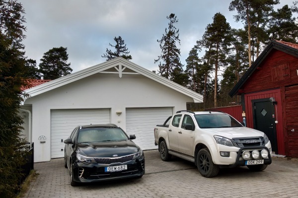 Family Cars in Driveway